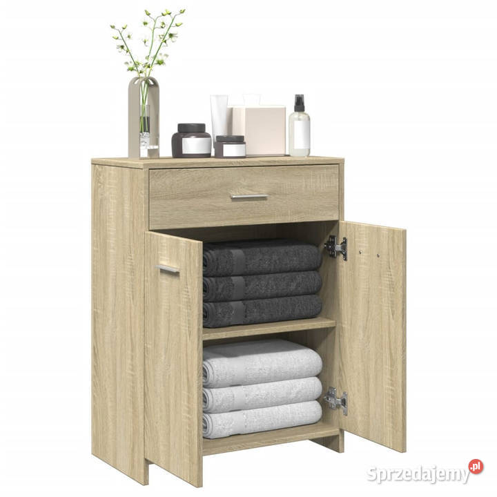 Szafka łazienkowa dąb sonoma 60x33x80 płyta