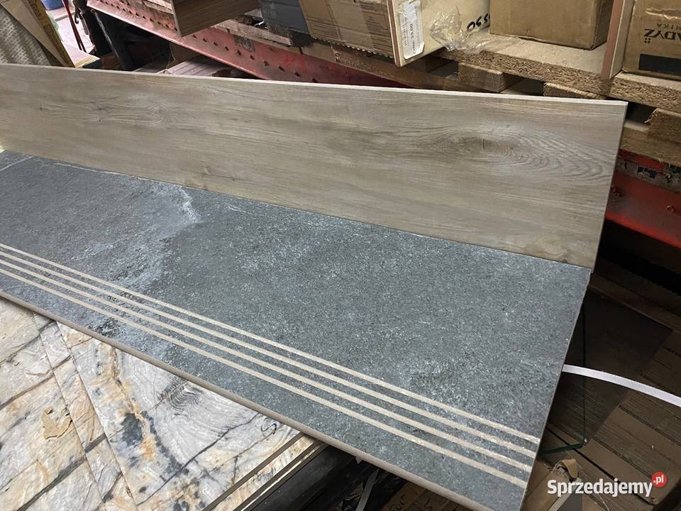 płytki schodowe 30x120 stone podstopnica drewno małopolskie Zakopane