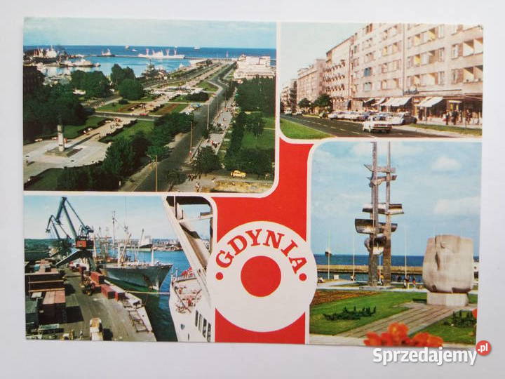 Pocztówka Gdynia z 1992r Znaczek Dąbrowa Górnicza sprzedam