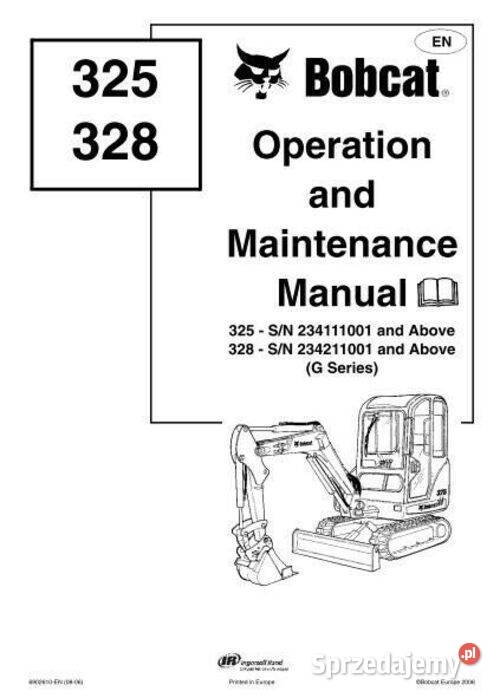 BOBCAT E32 325 328 koparka DTR instrukcja Kielce