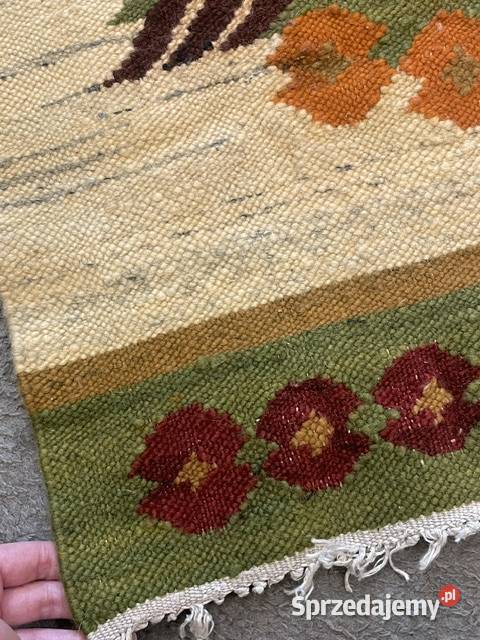 Kilim Wełniany PRL Makatka Ścienna Vintage
