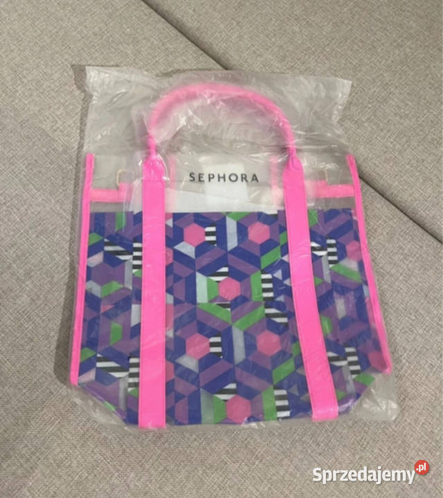 Torba plażowa na ramię z nadrukiem marki Sephora Łódź