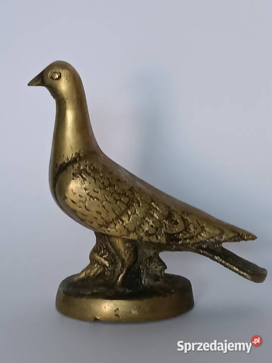 Mosiężna figurka gołębia dekoracyjna ozdoba podkarpackie Rzeszów
