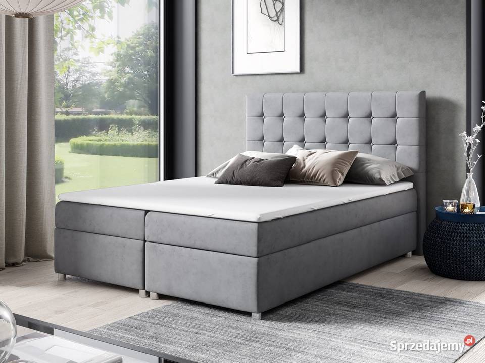 Dwuosobowe kontynentalne łóżko z materacem K9 200cm