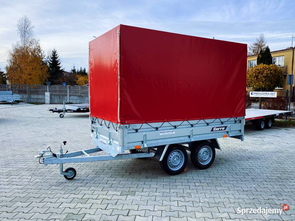Mocna przyczepa lekka CARRO 265x15x18m PLANDEKA Kowal