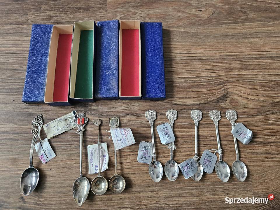 9x łyżeczka srebna Próba 725 do 800 Antyki, Sztuka, Kolekcje Kłodawa