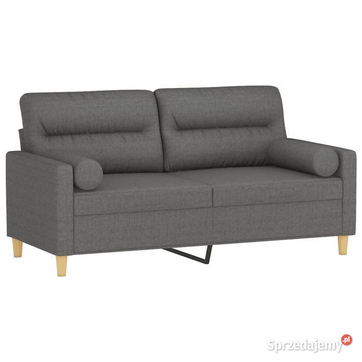 2osobowa sofa z poduszkami ciemnoszara 140 Warszawa