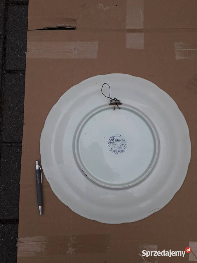 Duży talerz Boch Belgium w stylu Delft sygnowany sprzedam