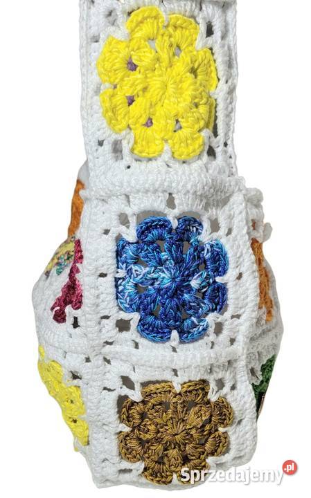 Torebka letnia plażowa ręcznie wykonana 28cm Krzywaczka