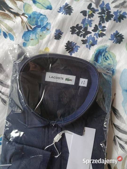 Koszula męska Lacoste bawełniana granatowa Białystok sprzedam