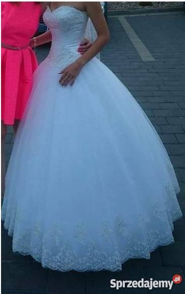 PIĘKNA SUKNIA MARABU EMMI MARIAGE Spódnice i sukienki Grójec sprzedam