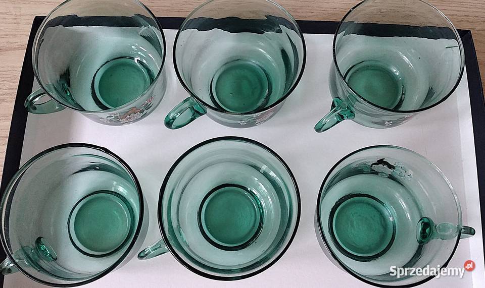 filiżankiszkło PRL małopolskie Bukowno