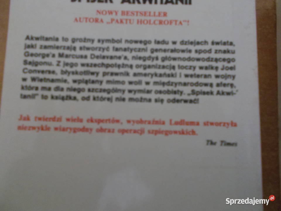 Robert Ludlum Spisek Akwitanii tom 1 i 2 Głubczyce