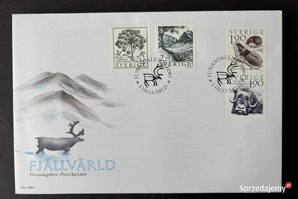 Znaczki Szwecja rocznik FDC 1984 13 kopert Warszawa