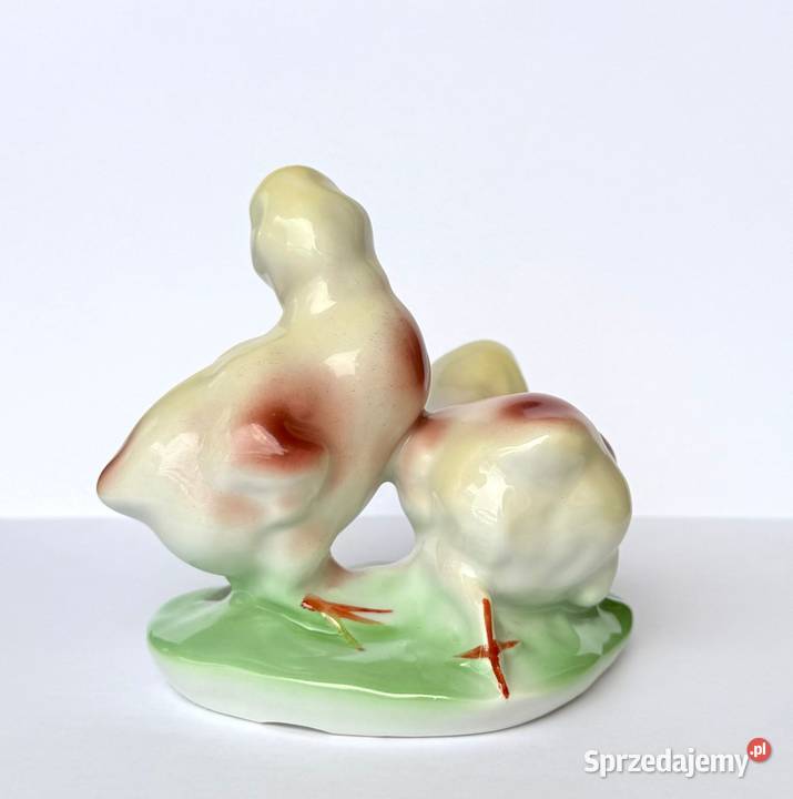Para kurczaków figurka z porcelany Rumunia retro Porcelana i szkło