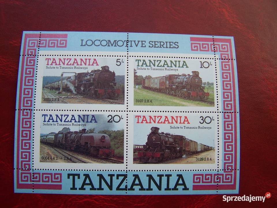 Tanzania 1985 MNH Transport Pociągi Parowozy