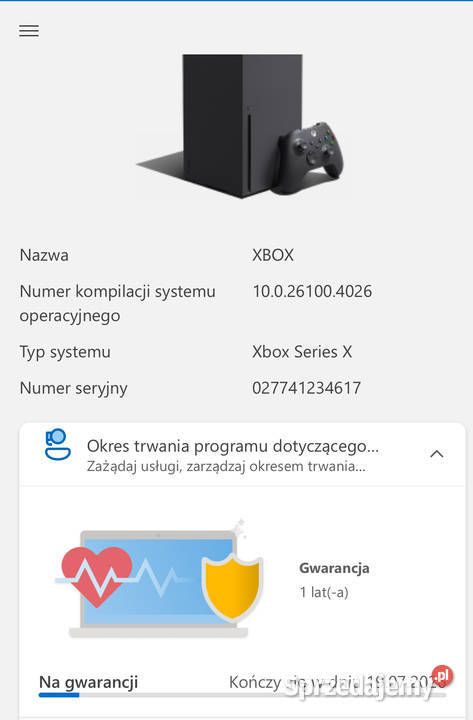 Xbox Series X Stan Idealny Gwarancja do lipca Konsole i automaty małopolskie Kraków sprzedam