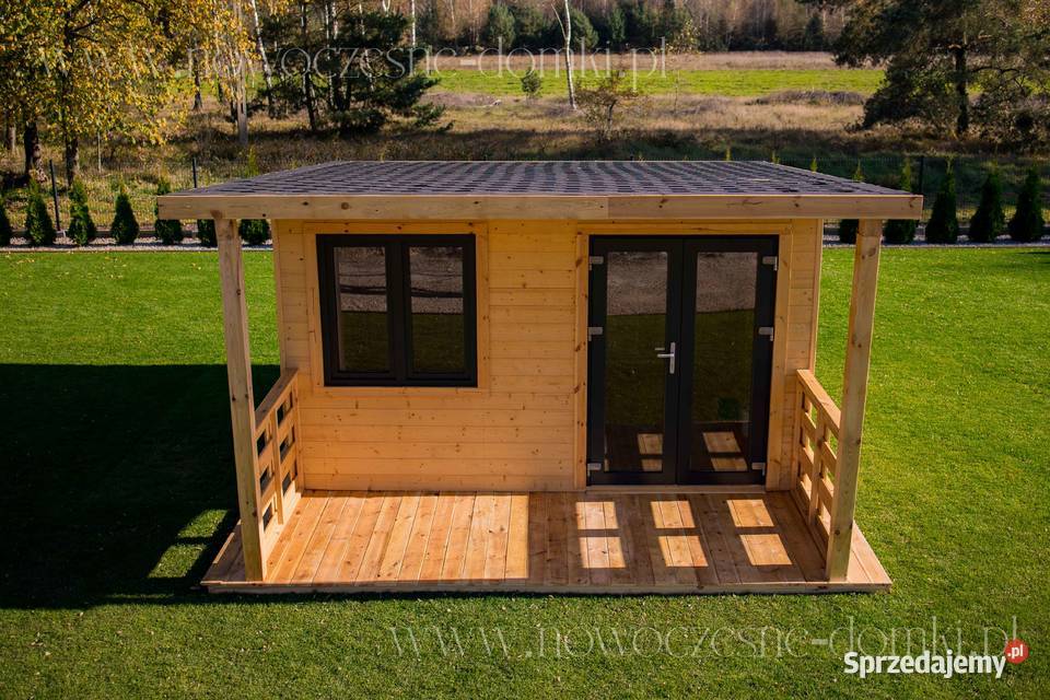 Drewniany domek ogrodowy Ibiza 3 wym 4x4m Domki narzędziowe Kraków