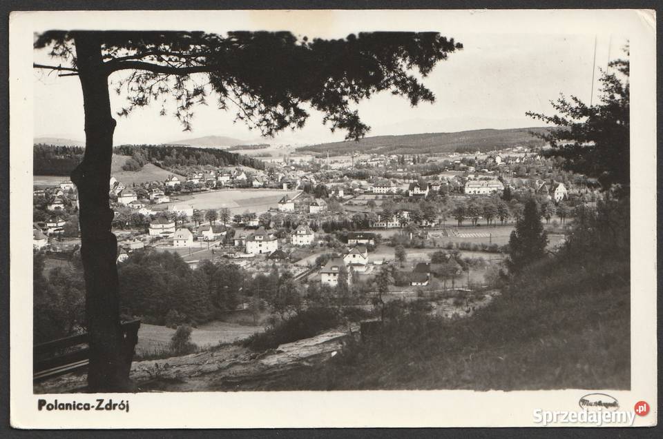 POLANICA ZDRÓJ WIDOK OGÓLNY 1958 BEZ OBIEGU łódzkie Łódź