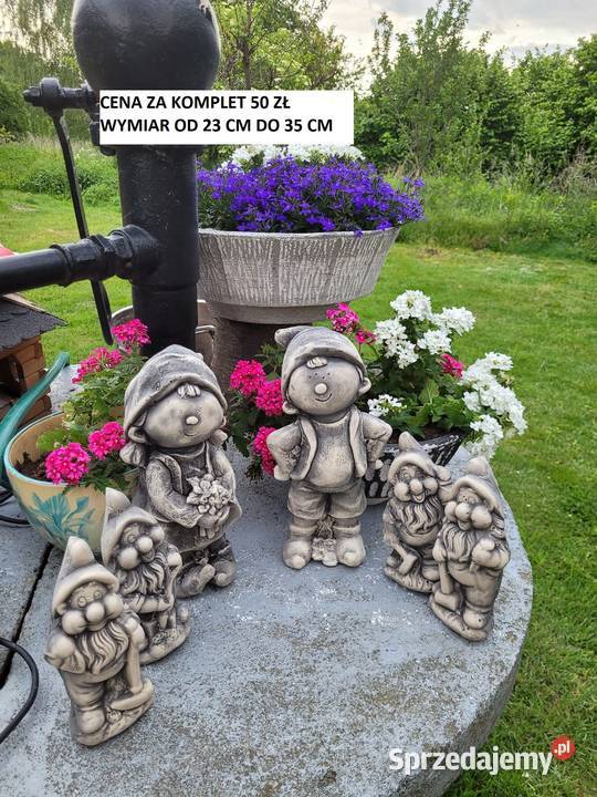 Skrzaty z napisem witamy Krasnale ogrodowe Wrocław sprzedam