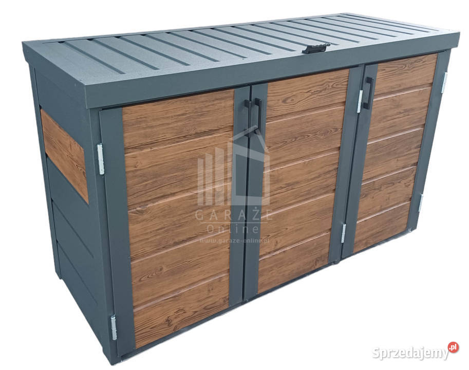 wiata śmietnikowa obudowa kubłów 177x65x110 Żary