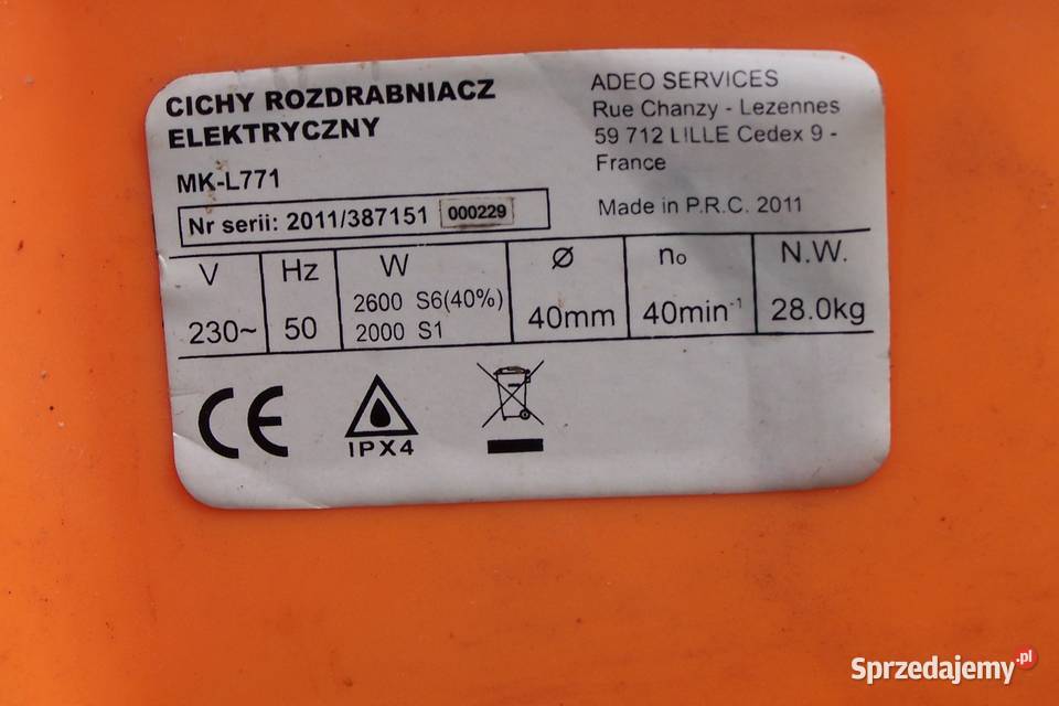 rozdrabniacz frezowy elektryczny mk771 Malawa