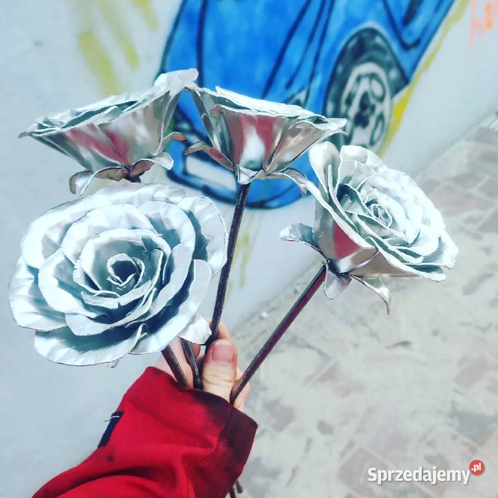 Róże stalowe rękodzieło Polskie Leszno sprzedam