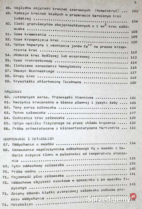 Ćwiczenia z fizjologii zwierząt studentów Rok wydania 1982 Chełm