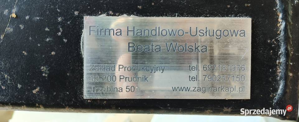 Zaginarka giętarka Kamień Pomorski sprzedam