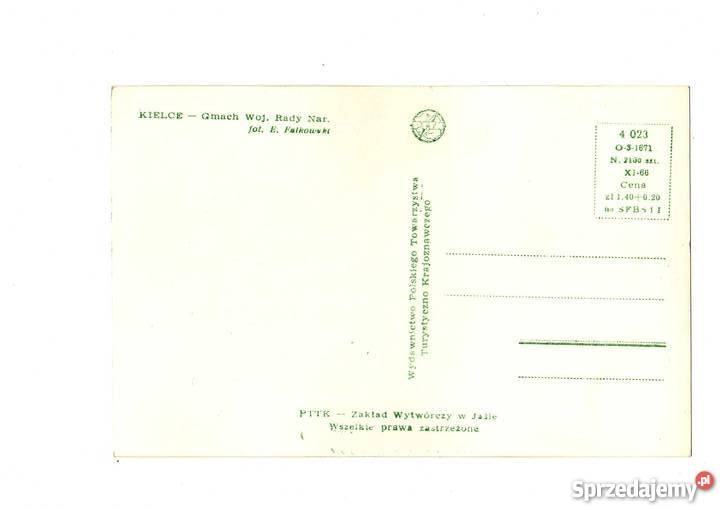 KIELCE GMACH WOJ RADY NARODOWEJ POCZTÓWKA CZARNO Krynki