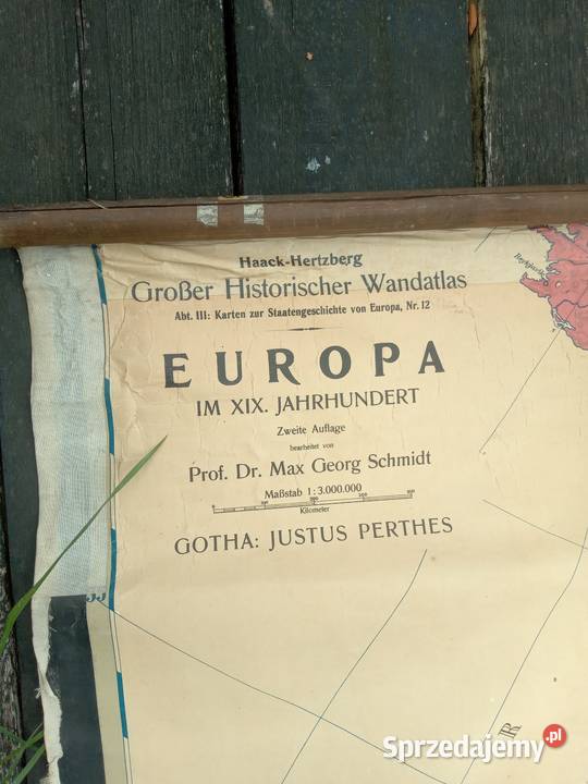 Mapa Europy 1899 150 x 200 Antykwariat Gdów sprzedam