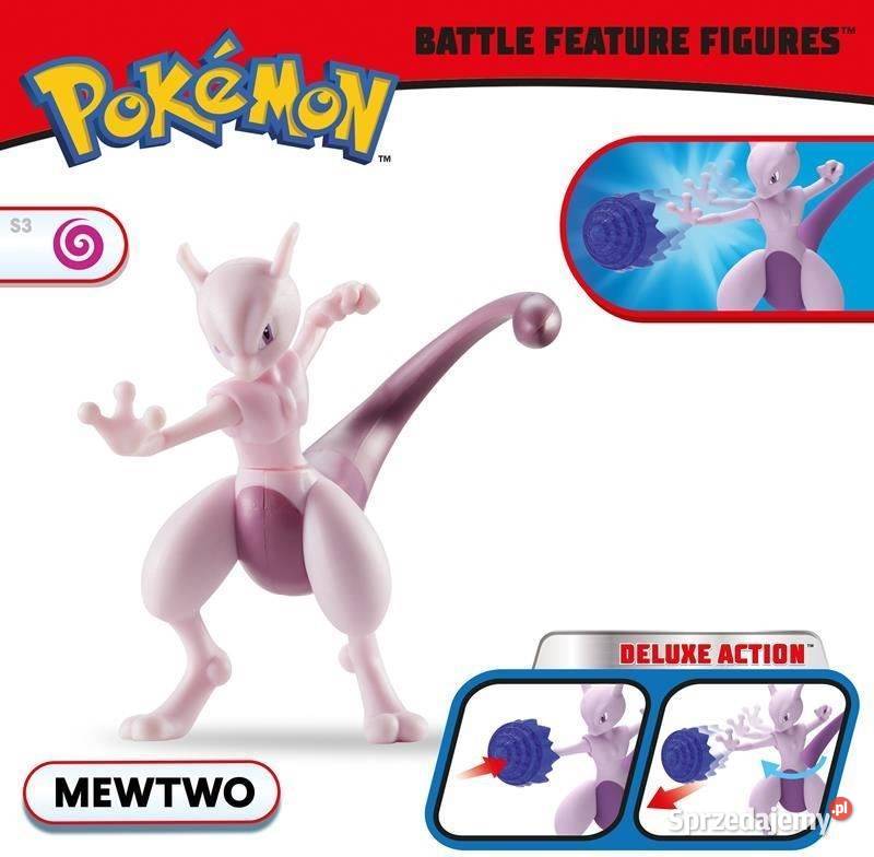 Figurka POKEMON Mewtu Mewtwo z Funkcją Ataku Mogilany