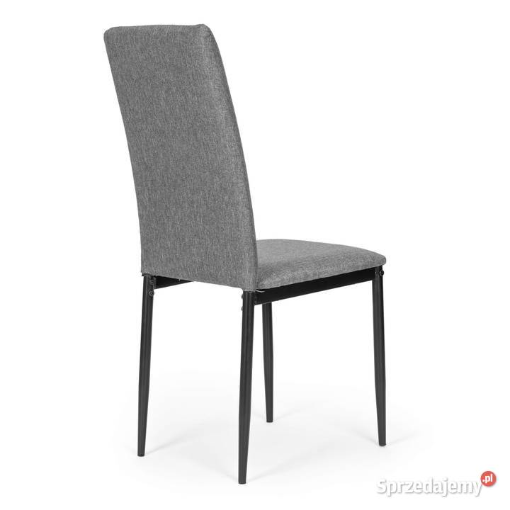 Komplet 4 krzeseł do jadalni i salonu szary