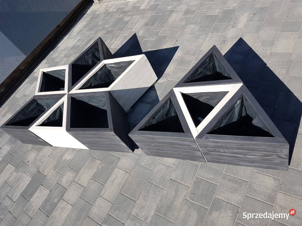 Donica Ogrodowa trójkątna drewniana NOWOŚĆ mazowieckie Warszawa