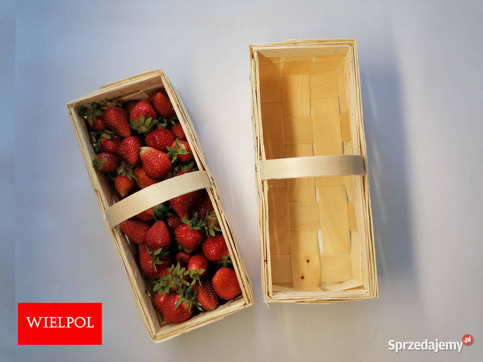 Drewniane łubianki do truskawek Opakowania do