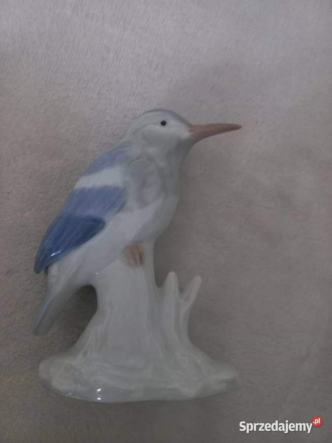 Figurka porcelanowa ptak Zimorodek kujawsko-pomorskie Toruń