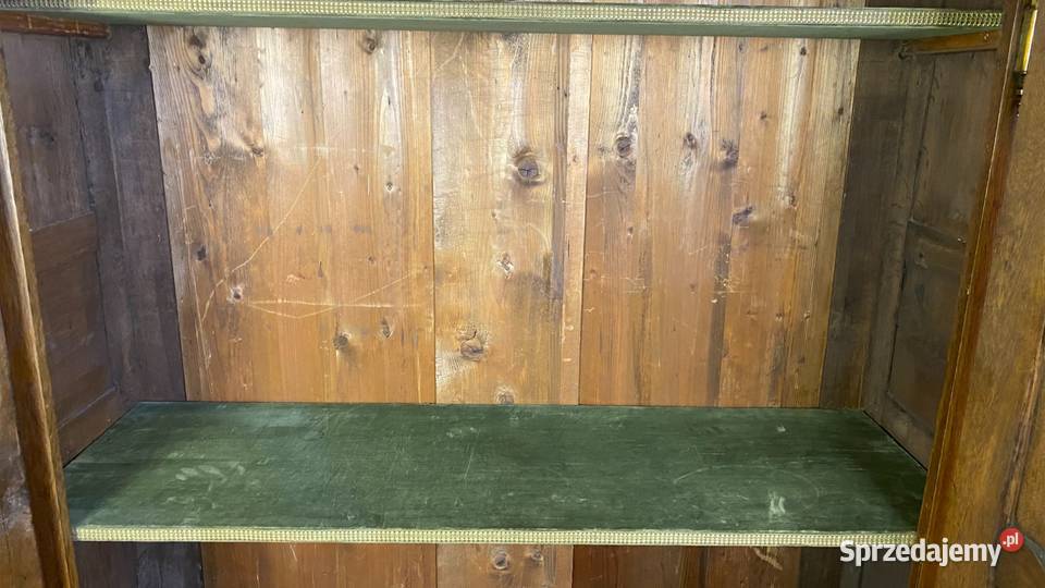 Stara masywna stylowa szafa dwudrzwiowa lity dąb