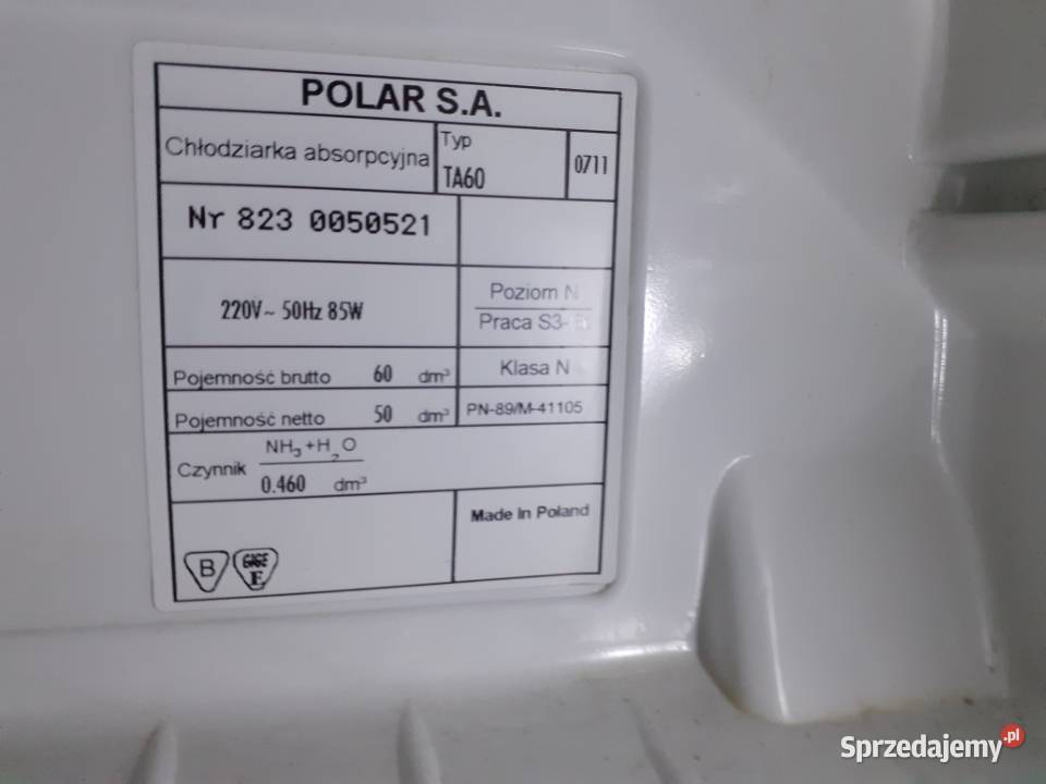Lodówka absorbcyjna Polar TA60 świętokrzyskie Kielce