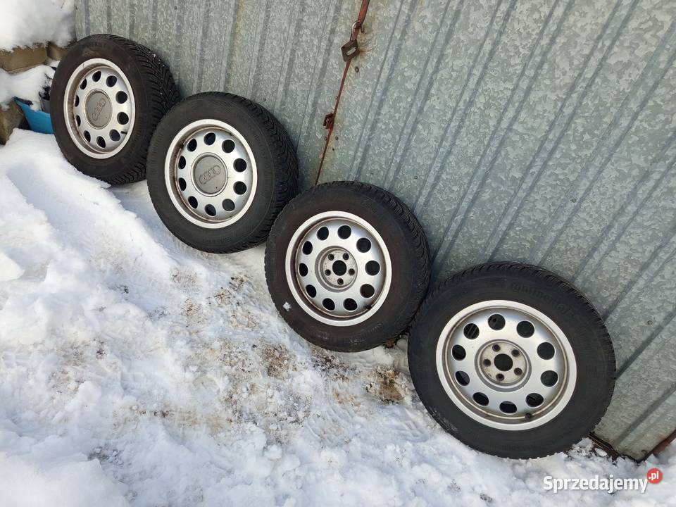 Alufelgi 5x100 z Oponami Zimowymi 19565R15 Audi sprzedam