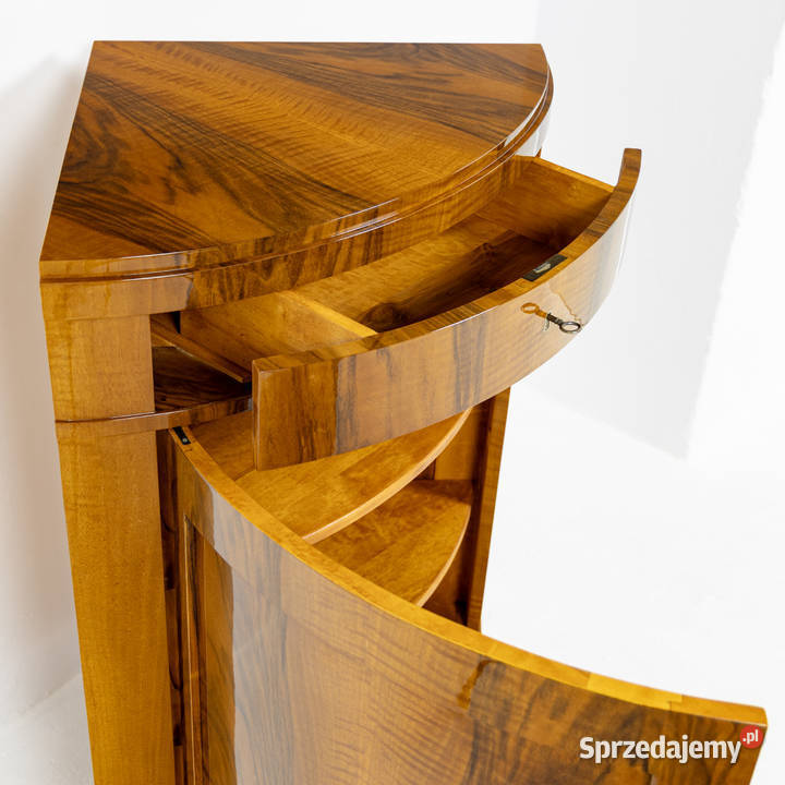 Kątnik Komoda Narożna Biedermeier Orzech Połsyk Swarzędz