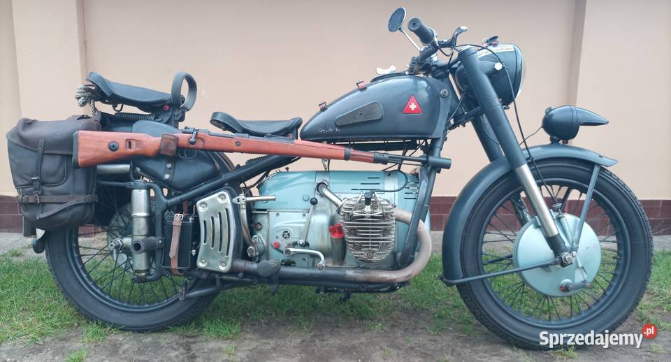 Szwajcarski Motocykl Wojskowy Condor A 580 nieuszkodzony Motoryzacja wielkopolskie Konin