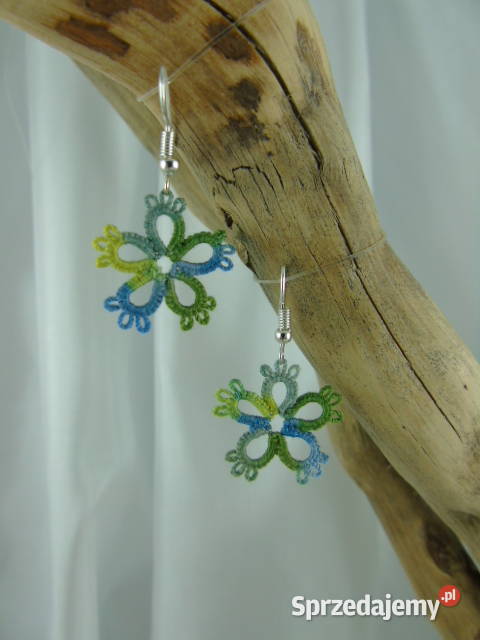 Kolczyki frywolitkowe różne wzory i kolory Wiśniowa sprzedam