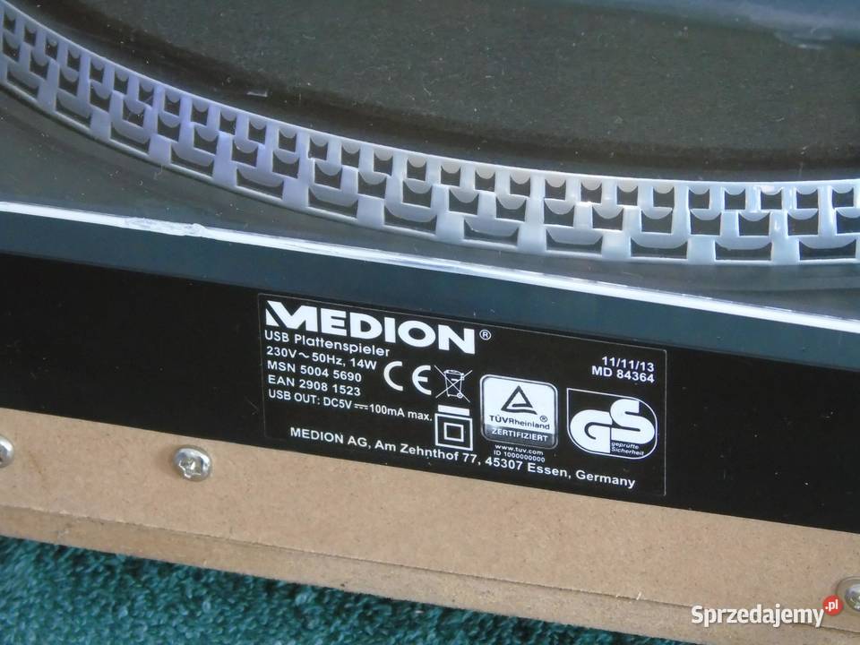 Gramofon USB rec AUX p wzm sprawny DOSTAWA Jasło sprzedam