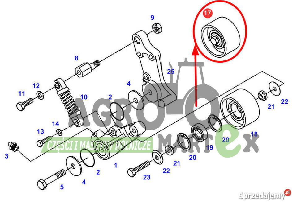 916201040180 rolka napinacza FENDT MASSEY dolnośląskie Wichrów