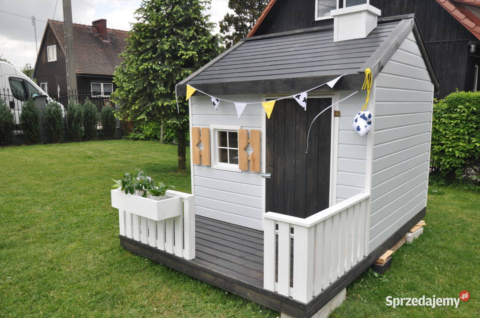 Oryginalny ładny solidny domek ogrodowy dzieci z 3 lata+ Brzuśnik