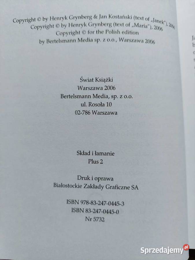 Janek i Maria Henryk Grynberg Kraków