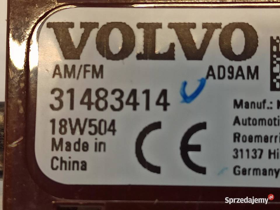 VOLVO V90 WZMACNIACZ ANTENOWY 31483414 osobowe dolnośląskie
