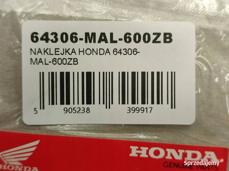 NAKLEJKA PRAWY BOCZEK HONDA CBR600F HURRICANE