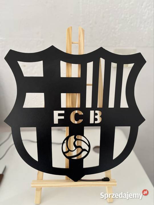 Podświetlane logo FC Barcelona dekoracja ścienna Dekoracje i ozdoby pomorskie Starogard Gdański