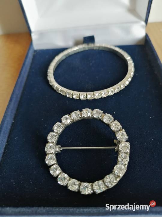 Broszkę i bransoletkę z kryształkami lubelskie Lublin